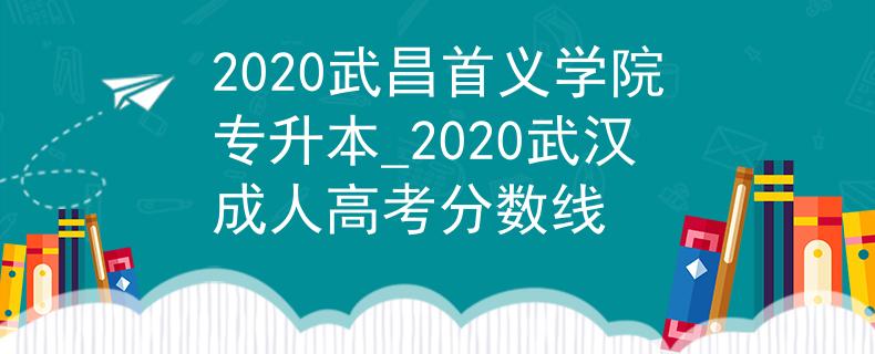 2020武昌首义学院专升本_2020武汉成人高考分数线