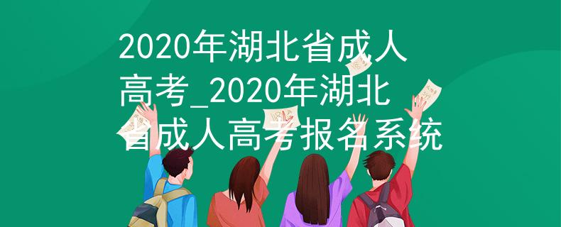 2020年湖北省成人高考_2020年湖北省成人高考报名系统