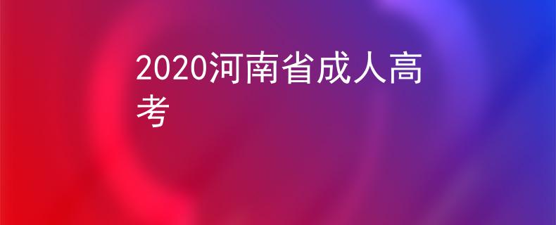 2020河南省成人高考